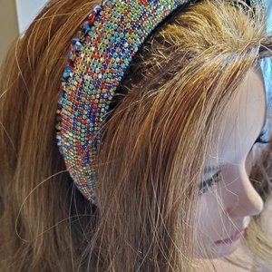 NWT  NEW  Women's Girl  BLACK  Fancy  Reversible  Handmade Headband